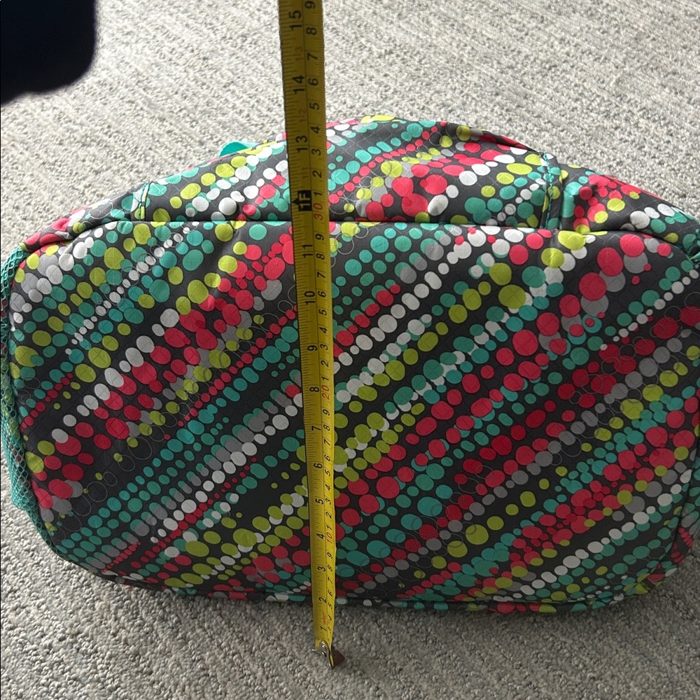 Thirty-One Teal and Multicolor Dot Tote - Picture 10 of 11